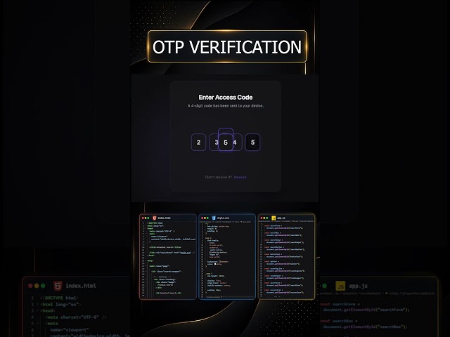 OTP VERIFICATION  ANIMATION #webdevelopment #businesswebsite #uxdesign #webdesign #infiwebcraft