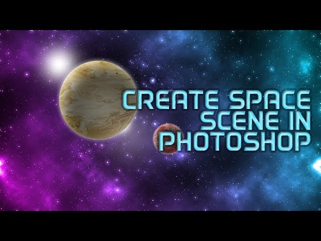 How to create a space scene with stars and planets in photoshop | photoshop tutorial
