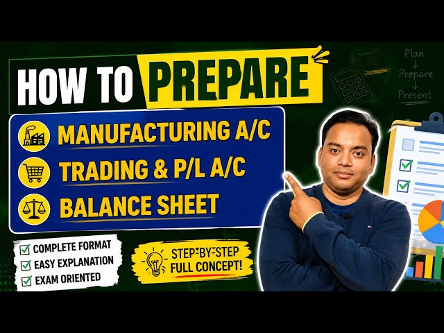 Manufacturing A/c, Trading A/c & Balance Sheet Complete Guide