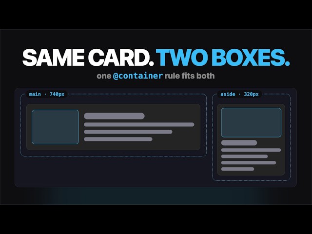 A card breaks in a sidebar? CSS container queries fix it in two lines