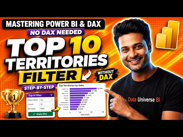 Power BI Tutorial: Filter Top Territories Without Writing DAX
