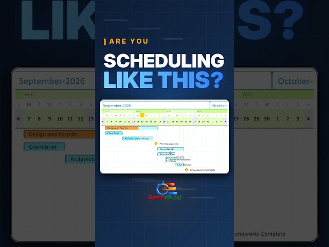 Are You Scheduling Tasks Like This? (Excel Gantt Chart) #ganttchart #projectmanagement
