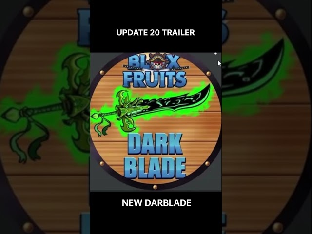 Update 20 Trailer in Blox fruits | New  Dark Blade rework #bloxfruits  #bloxfruitsupdate20 #shorts
