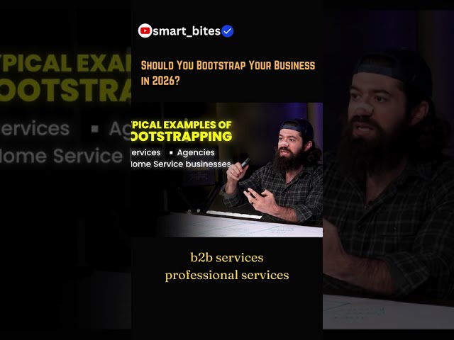 Should You Bootstrap Your Business in 2026? #smartbitesE #alexhormozi