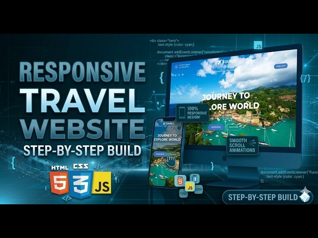 Travel Website 🌍 | HTML CSS JavaScript | Free Source Code