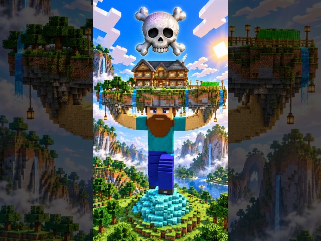 STEVE STATUE House Build Tutorial In Minecraft — NOOB VS PRO CHALLENGE #minecraftbuilding #maizen