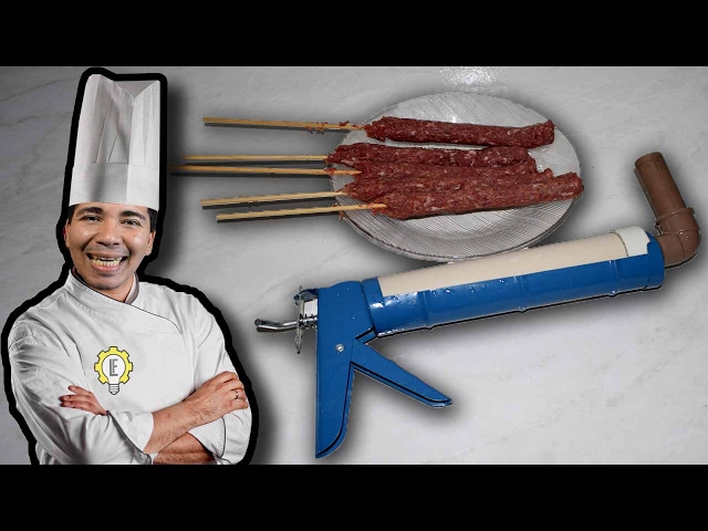 Make your own DIY ground meat skewer (kafta) press