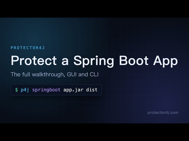 Protect a Spring Boot App with Protector4J