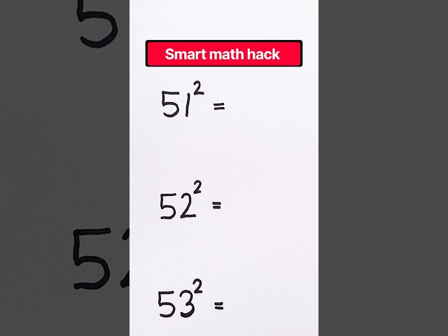 Stop Multiplying! Use This Smart Math Hack For Fast Squares #shorts #maths #mathstricks #education