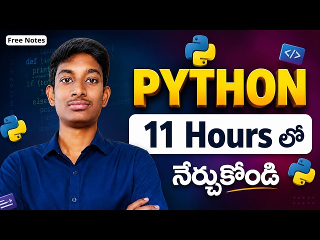 Python Full Course in *Telugu* | Zero to Hero by santhosh | one shot | 11 HOURS