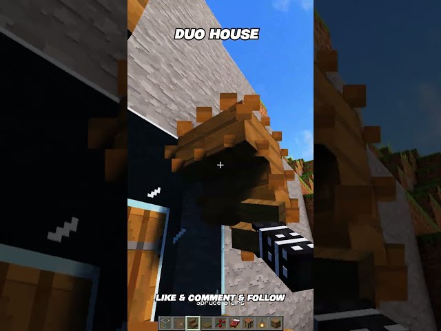Perfect Minecraft Duo House Tutorial for 2 Players! 🪵 #minecraft #minecraftbuilding