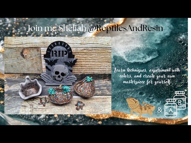 #928 RIP tombstone and 2 cute fall trinket dishes!