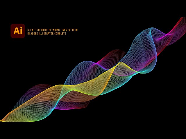 Create Colorful Blending Lines Pattern in Adobe Illustrator | Using Blend Tool | 2024