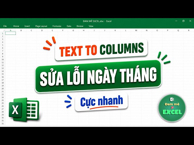 Quickly Fix Date Format Errors with Text to Columns