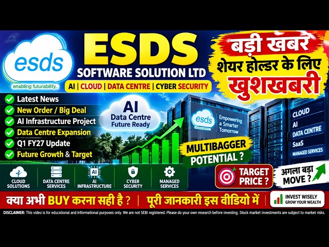 🚨 ESDS Software Solution Ltd Latest News | बड़ा अपडेट | AI & Data Centre Story | Target Price