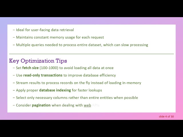 Fastest Ways to Fetch Large Data Sets in Spring Boot: JdbcTemplate, JPQL, and More