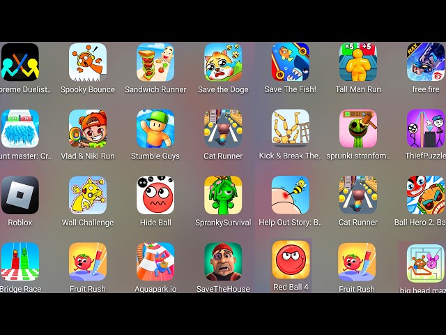 Sandwich Runner,Tall Man Run,Wall Challenge,Tom Gold Run,Bridge Race,Solo Leveling,Help Me Tricky...
