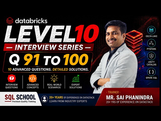 🚀 Databricks Interview Series – Level 10  Top 10 Interview Questions & Answers