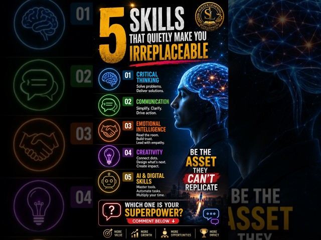 5 Skills to Save Your Career From AI! 🤖 #shorts