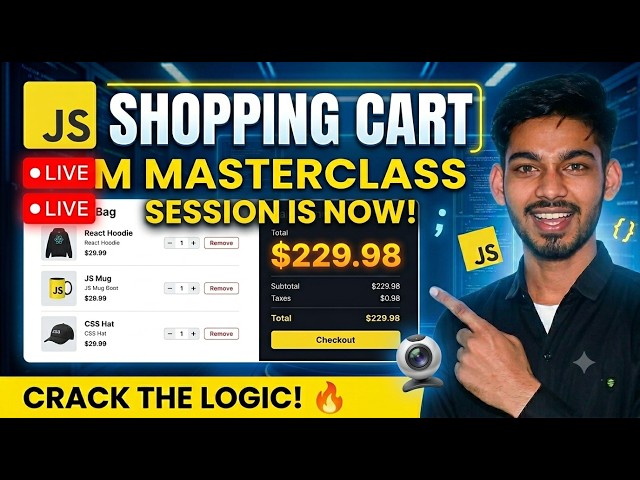 Learn E-Commerce Logic in JS Live! (Shopping Cart + Local Storage) 🚀