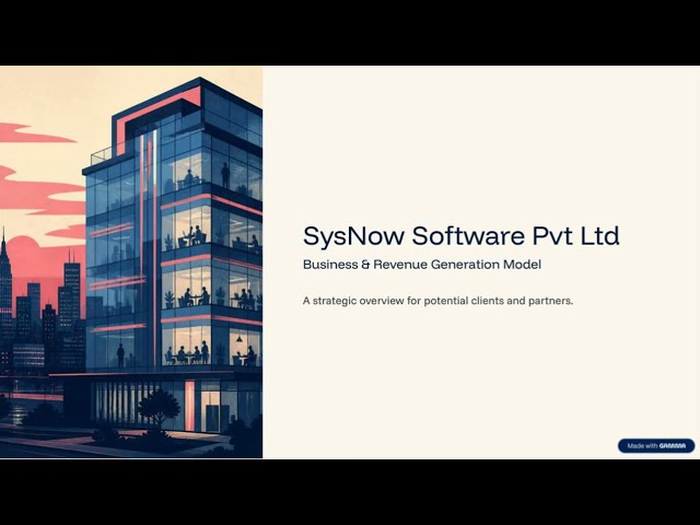 SysNow Software Pvt Ltd Business Model