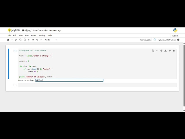 🐍 Python for Beginners #12 | Count Vowels in a String | Python String Program