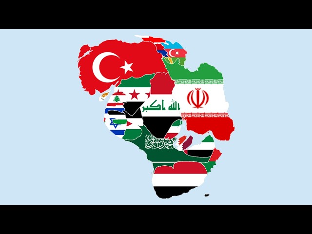 Countries Resized by Population in West Asia (10,000 BC – 2100)