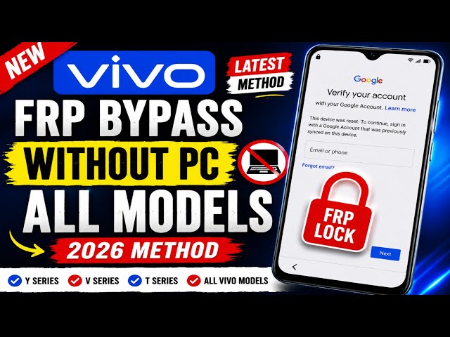 Vivo FRP Bypass All Models 🔥 | Vivo FRP Unlock Latest Method 2026 | Y Series, V Series, T Series