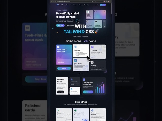 Without Tailwind vs With Tailwind CSS 🔥 (Dramatic UI Transformation)