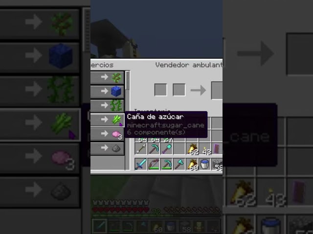 CÓMO CONSEGUIR CAÑA DE AZÚCAR EN UN MUNDO EXTRAPLANO MINECRAFT #minecraft #shorts #minecraftshorts