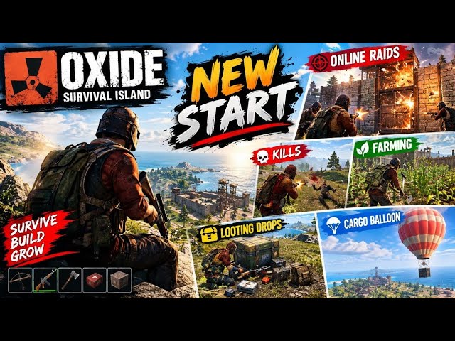 NEW WIPE, NEW START! Raids, Kills & Cargo Balloon-Oxide Survival Island 🔥🔥🔥