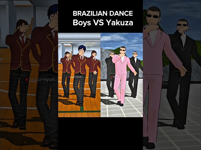Boys VS Yakuza 💀 Brazilian dance trend 🇧🇷 #sakuraschoolsimulator #shorts #trending #viral #dance