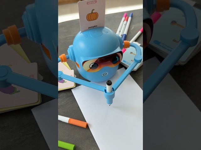 Easy Way To Draw A Pumpkin With A Robot #tutorial #halloween #shorts