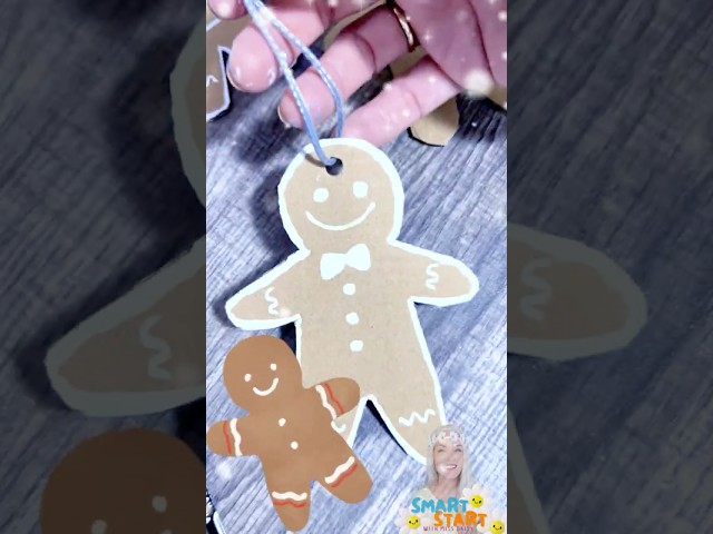 Easy Gingerbread Man Craft for Kids 🍪 | Cardboard Christmas Craft