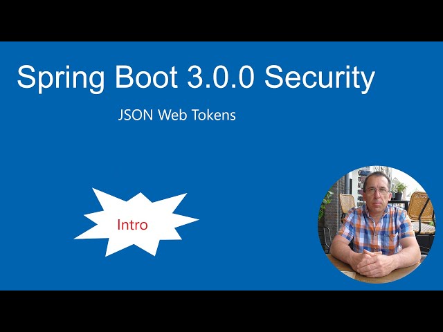 Spring Boot 3.0.0 Security  JWT (Intro) Create a new Spring Boot Security project.