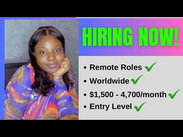 These Companies Are HIRING NOW | Work From Home Jobs You Can Apply For Today(Worldwide) #remotejobs 
