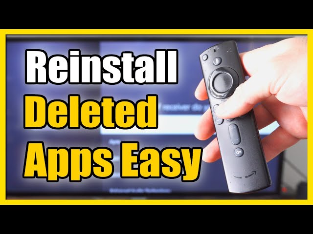 How to Reinstall Deleted Apps on Amazon Fire TV Stick (Fast Tutorial)