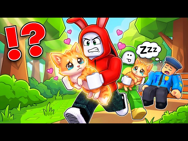 JJ and Mikey Saved the Cat ?! (Maizen Roblox)