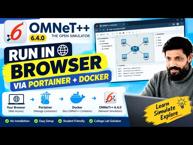 Run OMNeT++ in Browser Using Docker & Portainer & noVNC