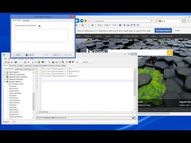 Macro Scheduler's Find Object Wizard