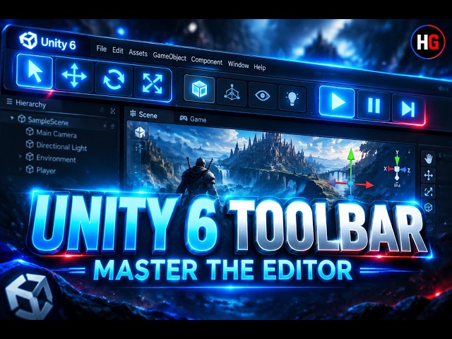 Unity 6 Toolbar Explained for Beginners | Hand, Move, Rotate & Scale Tools