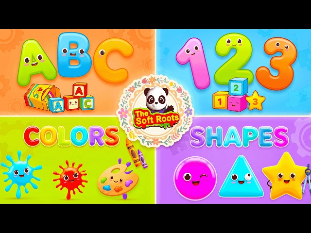 Preschool Learning activities for 3 year olds at home | Learn ABC Phonics Shapes Numbers Colors 🌈