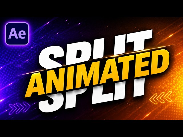 Modern Split Typography Effect in After Effects | Step-by-Step Tutorial