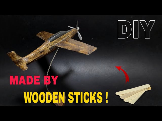 How to Make a Plane Using ONLY Popsicle sticks & Scrap Metal | DIY Icecream Stick #aircraft