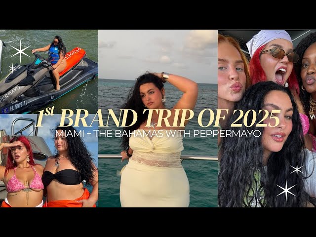 1ST BRAND TRIP OF 2025 VLOG!!!☺️ BTS in Miami & the Bahamas with PepperMayo🫶🏼