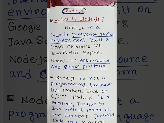 What is Node.js? l Key Points to Remember l Why will we use Node.js? #shorts  #nodejs #javascript