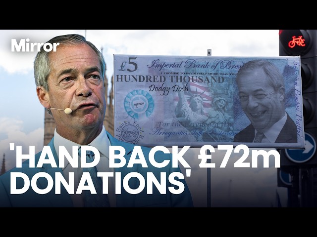 Reform could be forced to HAND BACK £72m donations from two crypto tycoons as questions INTENSIFY