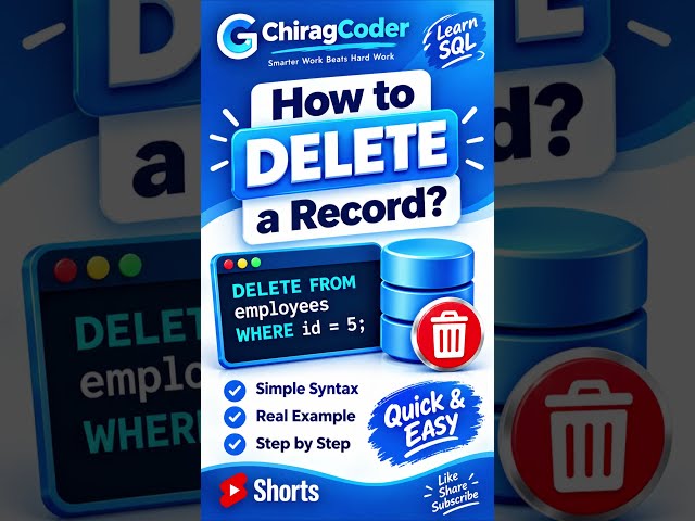 This way DELETE a Record in SQL? 😱 | MySQL DELETE Query #Shorts |  #trending | #mysql