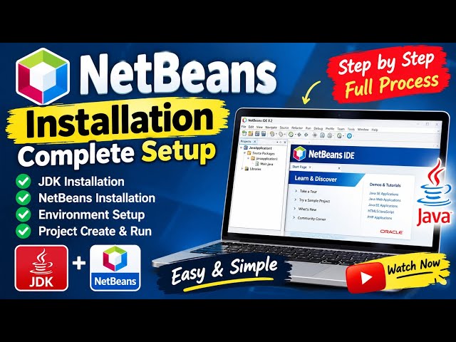 NetBeans Installation & Complete Setup | JDK + NetBeans Step by Step | Java Setup 2026Likesubscribe 
