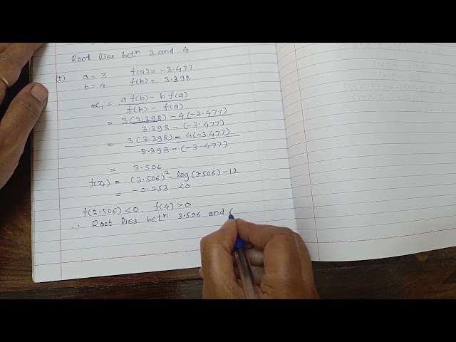 Regula Falsi Method Step by Step explained False Position Method 